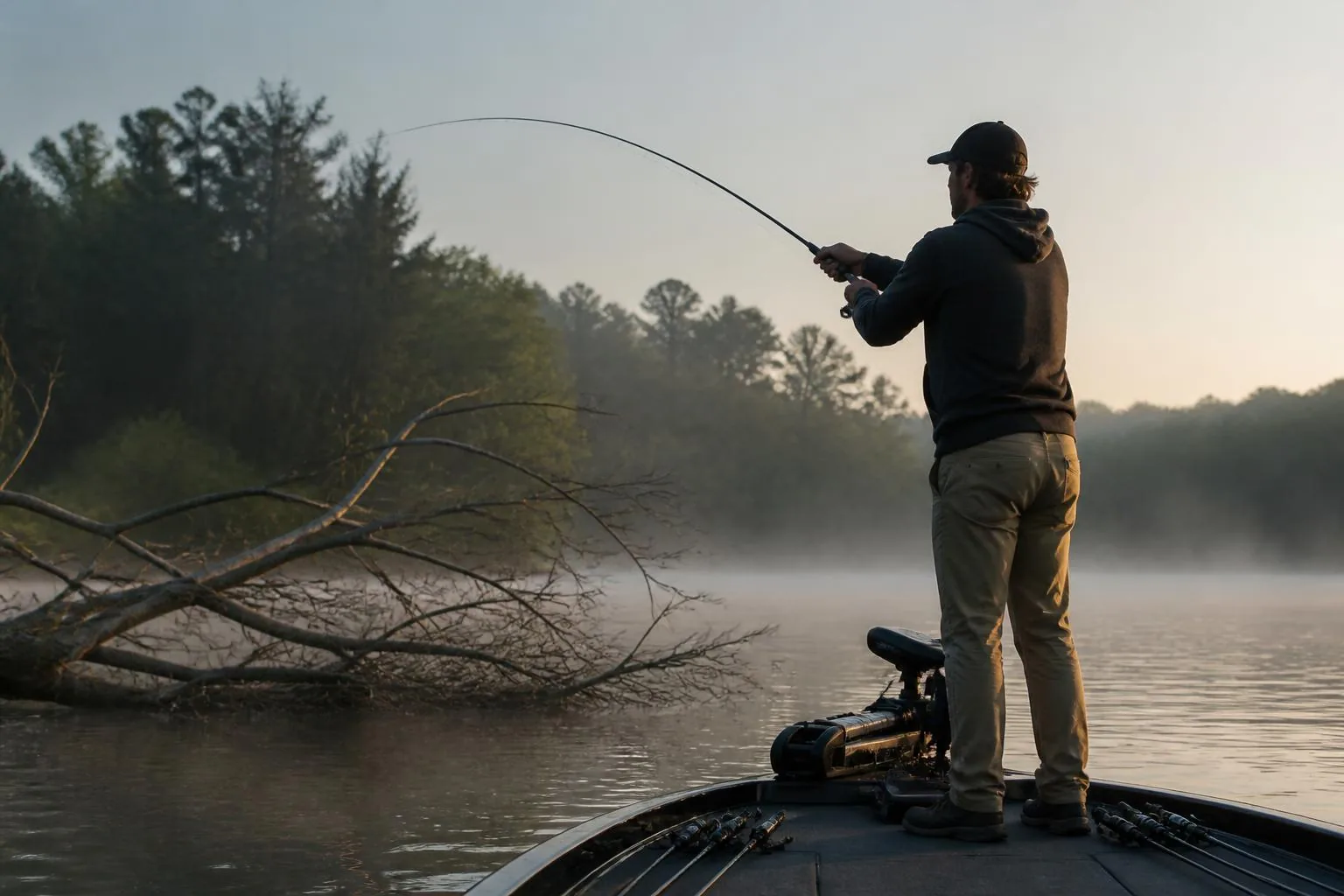 Angler on Lake Tillery