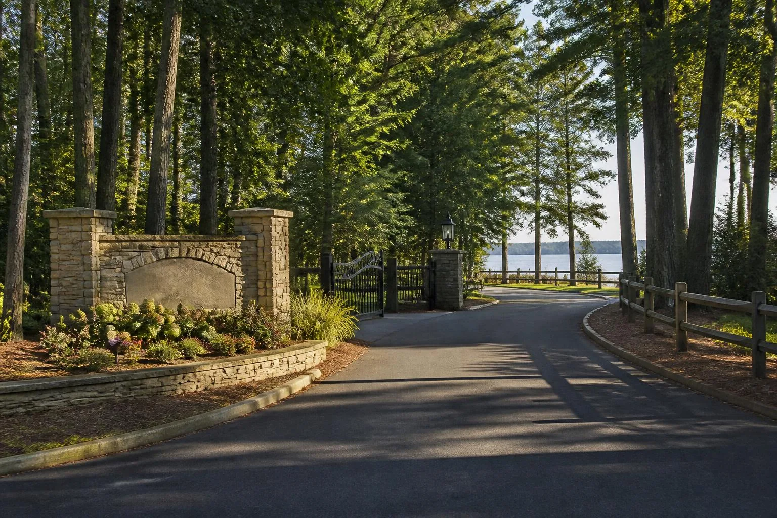 Communities around the shoreline — Lake Tillery, North Carolina