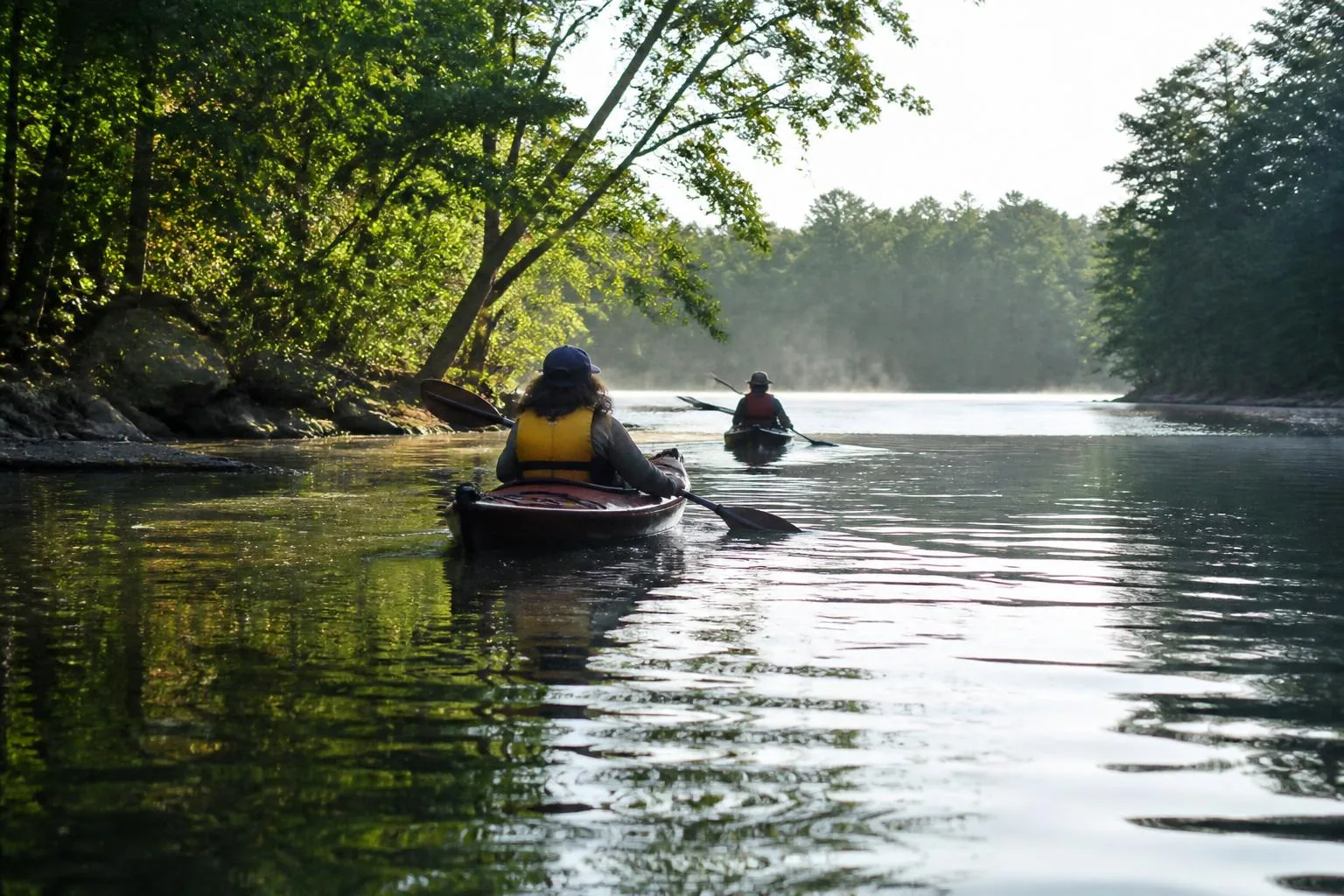 Paddling Lake Tillery — Lake Tillery, North Carolina