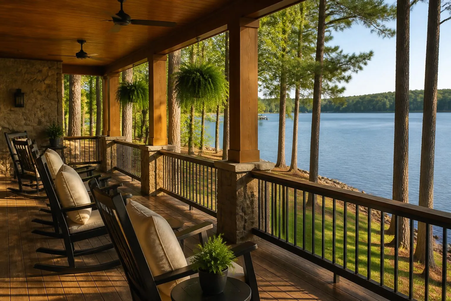 Golf fairway in a lake community near Lake Tillery, North Carolina