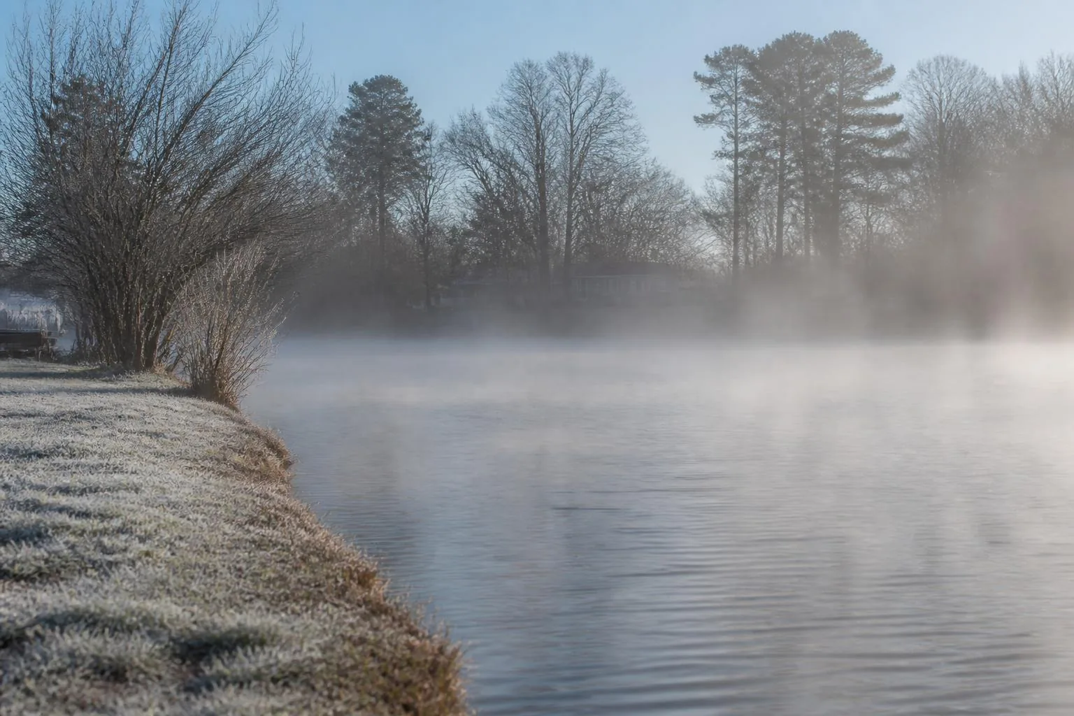 Boat slips at a Lake Tillery marina